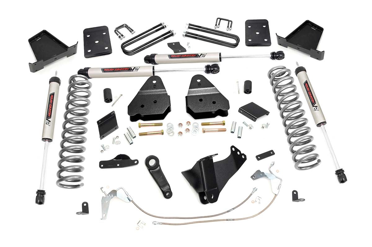 Rough Country 6 Inch Lift Kit Diesel No Ovld V2 Fits Ford F-250 Super Duty (11-14) 53170