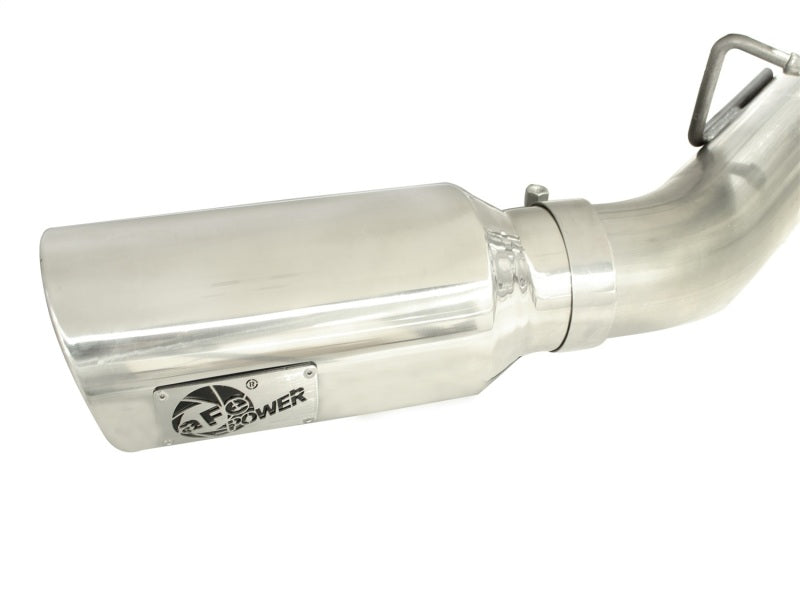 aFe MachForce XP Exhaust 4inch DP-Back All SS 2011-14 GM Diesel Trucks V8-6.6L LML Polished 49-44043-P