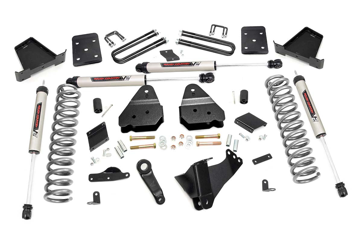 Rough Country 4.5 Inch Lift Kit No Ovld V2 Fits Ford F-250 Super Duty 4WD (15-16) 53470