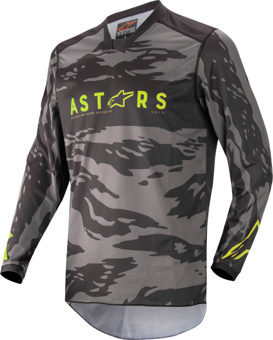 Alpinestars Youth Racer Tactical Jersey Blk/Gray Camo/Ylw Fluo Ys (3771222-1154-S)