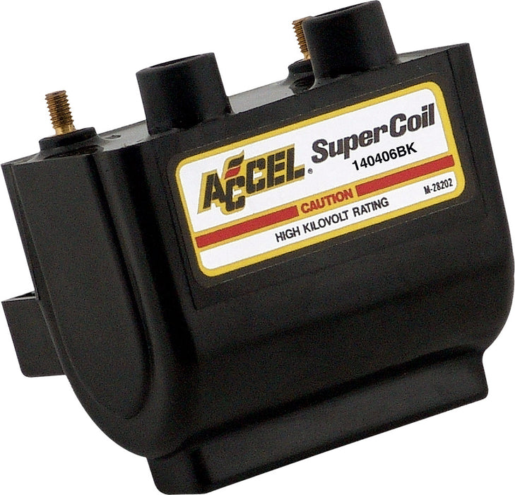 ACCEL Motorcycle 140406BK Super Coil - Points - Dual Fire - Black