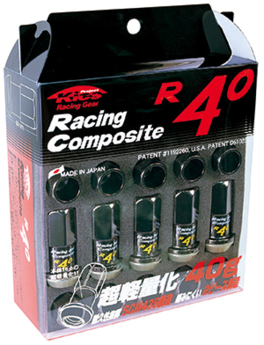 Project Kics 12x1.50 R40 Lug Nuts Black (20 Pcs) KRC01K