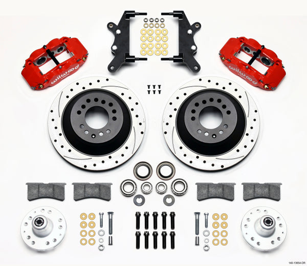 Wilwood Narrow Superlite 6R Front Hub & 1PC Rtr Kit 12.88in Dril -Red 60-68 Ford / Mercury Full Size 140-13654-DR