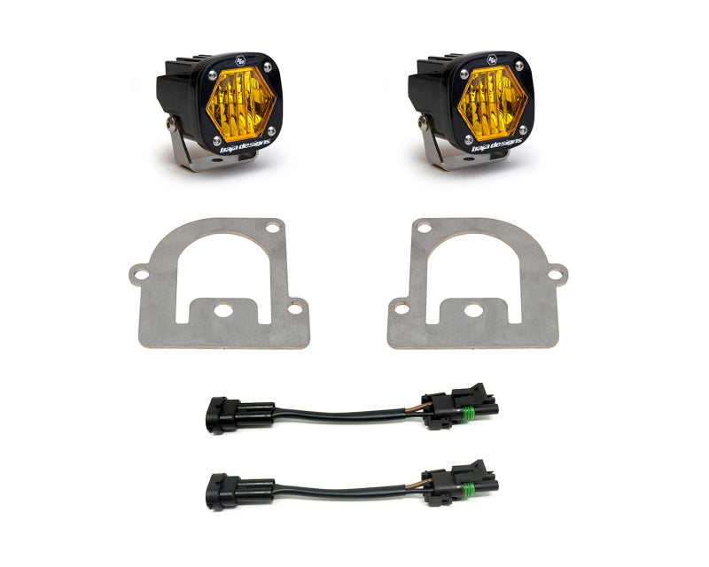 Baja Designs 21+ Ford Bronco Sport S1 WC LED Fog Pocket Light Kit Amber 447683