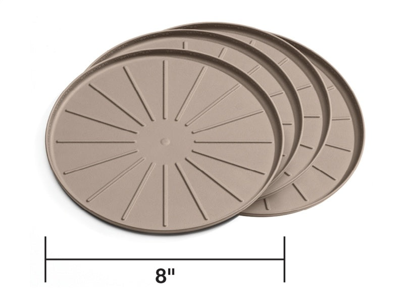 WeatherTech Round Coaster Set Tan Set of 8 8A8CSTTN