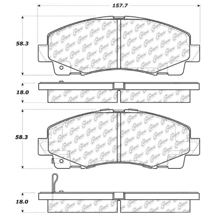 StopTech Street Touring 06-13 Honda Ridgeline / Acura TL Front Brake Pads 308.1102