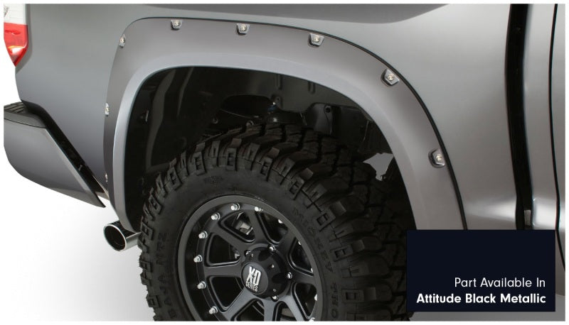 Bushwacker 16-18 Toyota Tundra Fleetside Pocket Style Flares 4pc Midnight Black 30918-43