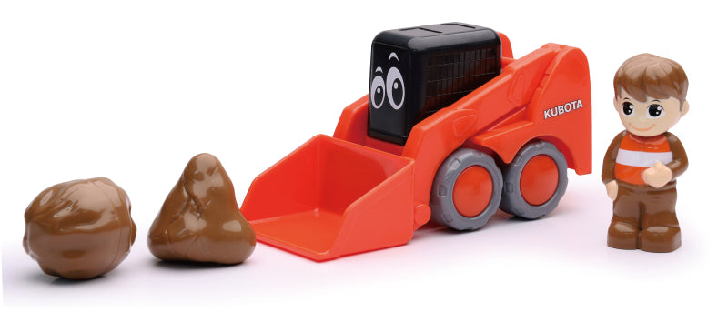 New Ray Toys Kubota My Lil Orange SSV with Figurine and Boulders/ Scale 1:18 SS-33083