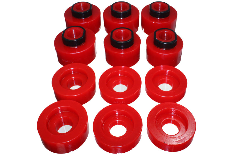 Energy Suspension 08-16 Ford F-250/F-350/F-450/F-550 Super Duty STD/Super Cab Red Body Mount Set 4.4125R