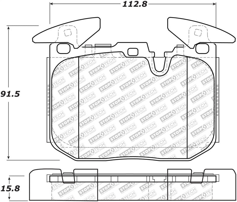 Stoptech 12-18 BMW 228i/230i/320i/238i Street Select Brake Pads With Hardware- Front 305.1609