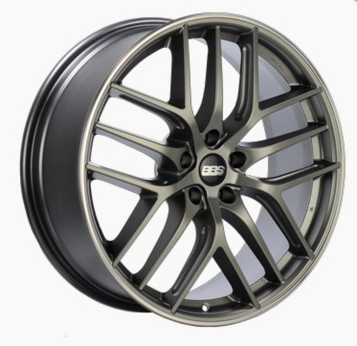 BBS CC-R 19x8.5 5x112 ET44 Satin Platinum Polished Rim Protector Wheel -82mm PFS/Clip Required CC2106PPO