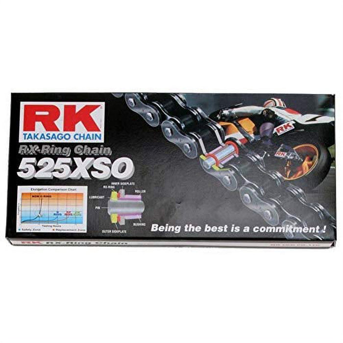 RK 525XSO High Performance RX-Ring Motorcycle Chain 112 Link