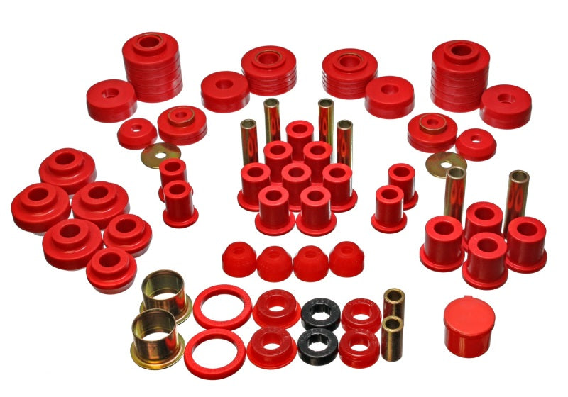 Energy Suspension 80-96 Ford F150 Std/Extra Cab Pickup Red Hyper-Flex Master Bushing Set 4.18101R