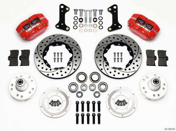 Wilwood Dynapro Dust-Boot Front Kit 11.00in Drilled Red 67-69 Camaro 64-72 Nova Chevelle 140-13202-DR