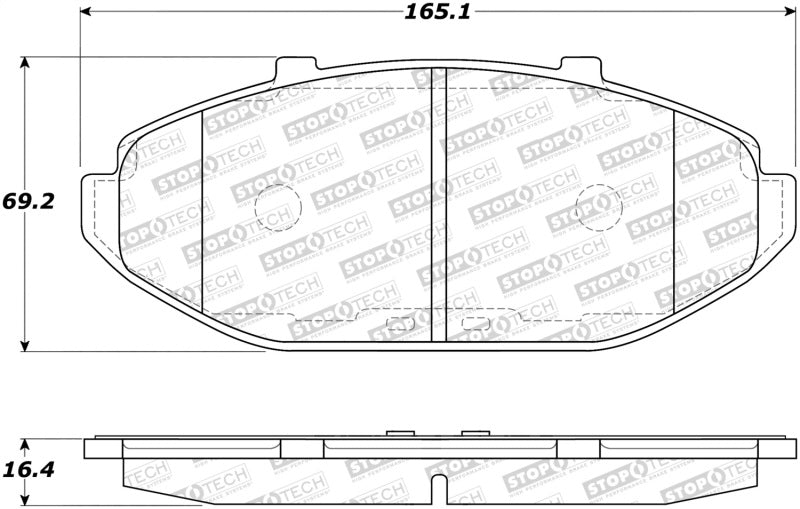 StopTech Street Brake Pads 308.0748