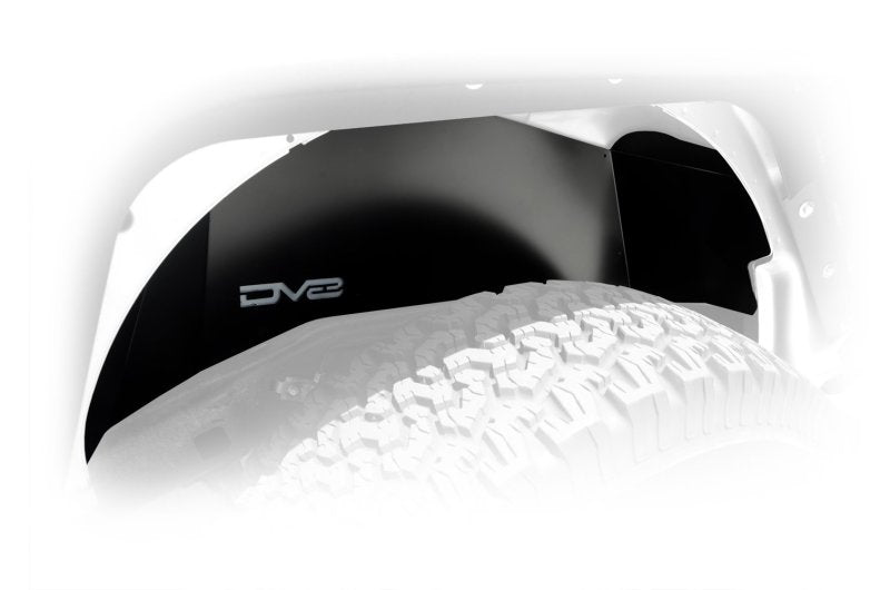 DV8 Offroad 07-18 compatible with Jeep Wrangler JK Rear Aluminum Inner Fender Black INFEND-01RB