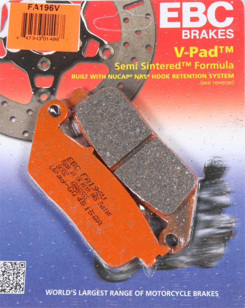EBC Brakes V Semi-Sintered Brake Pads Fits BMW C600 Sport 2014 FA196V