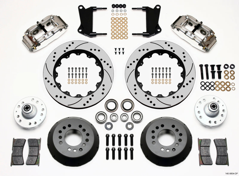 Wilwood Narrow Superlite 6R Front Hub Kit 14.00in Drill Pol 67-69 Camaro 64-72 Nova Chevelle 140-9804-DP