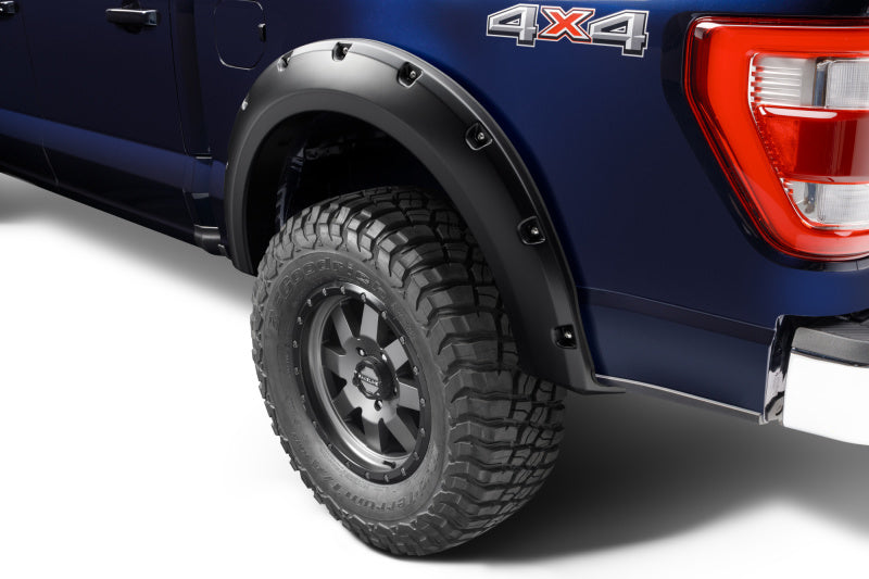 Bushwacker 21-22 Ford F-150 (Excl. Lightning) Pocket Style Fender Flares 2pc Rear Black 20134-02