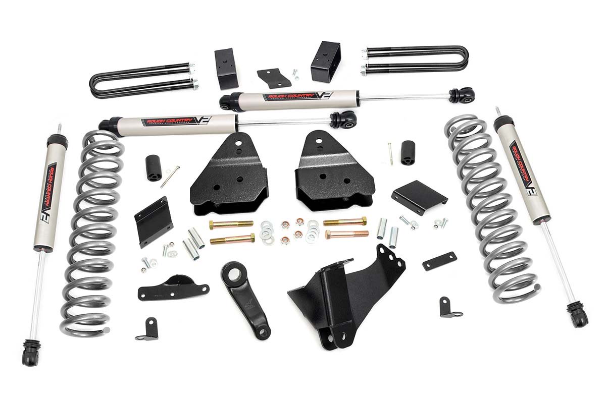 Rough Country 4.5 Inch Lift Kit Ovld V2 Fits Ford F-250 Super Duty 4WD (11-14) 56370