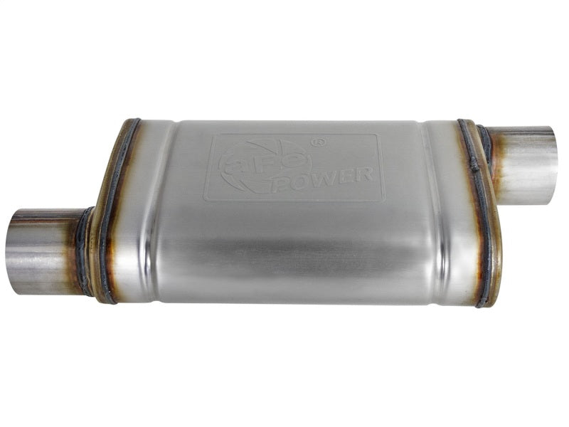 MACH Force-Xp 409 SS Muffler 3in ID Offset/Offset x 4in H x 9in W x 14in L Oval Body 49M00030