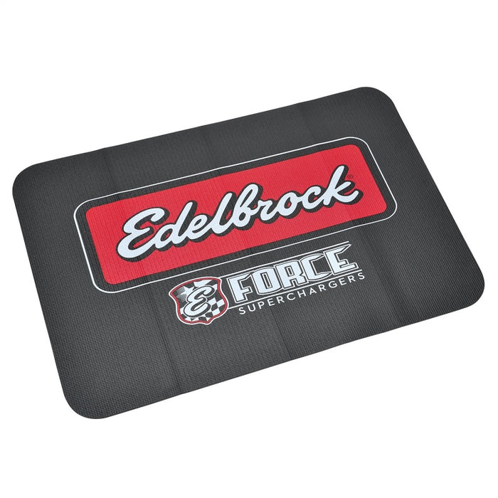 Edelbrock Racing Fender Cover PVC Foam Mat 2 Color Printed Edelbrock Racing Logo 2324