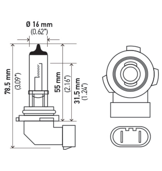 Hella H10 12V 65W Xen White Bulb (Pair) H71071012