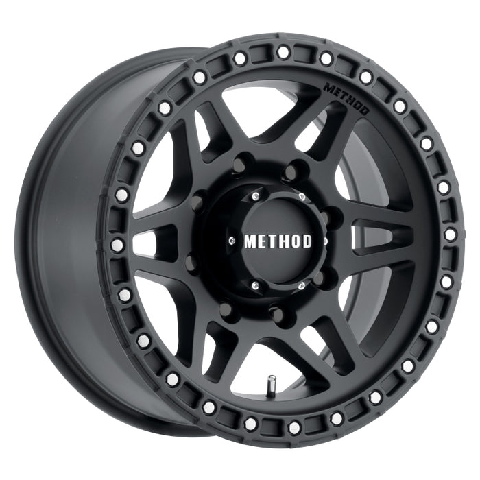 Method MR312 17x8.5 0mm Offset 8x6.5 130.81mm CB Matte Black Wheel MR31278580500