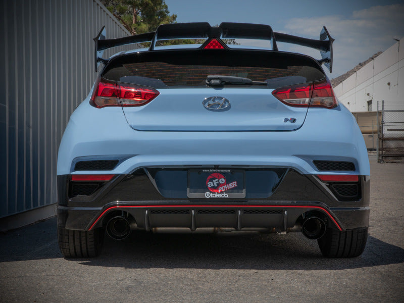 aFe 21-22 Hyundai Veloster N L4-2.0L Takeda 3in 304 SS Axle-Back Exhaust System w/ Black Tip 49-37029-B