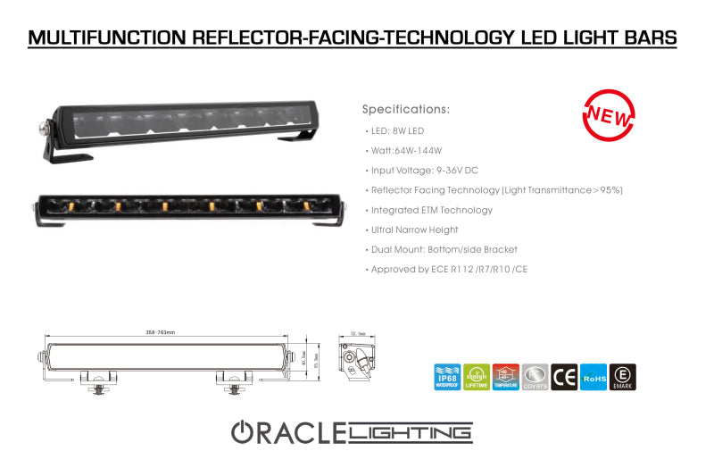 Oracle Lighting Multifunction Reflector-Facing Technology LED Light Bar 30in SEE WARRANTY 5900-30-023