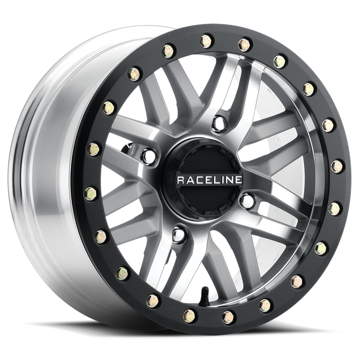 Raceline A91MA-47037+10 Ryno Beadlock Wheel - 14x7-5+2 Offset - 4/137 - Black