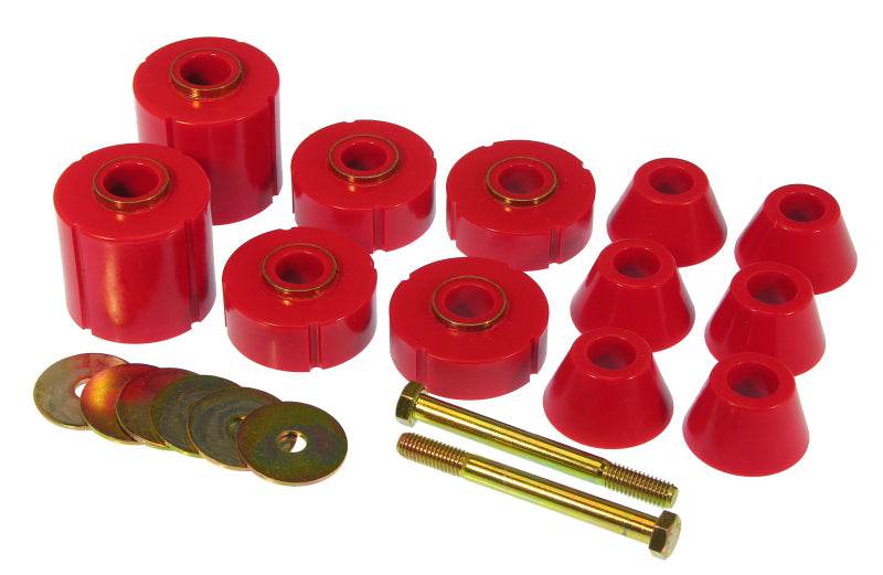 Prothane 73-80 GM Body Mount 12 Bushing Kit Red 7-104