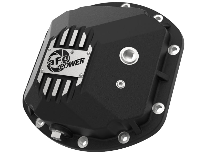 aFe Street Series Dana 30Front Differential Cover Black w/ Machined Fins 97-18 compatible with Jeep Wrangler 46-71130B