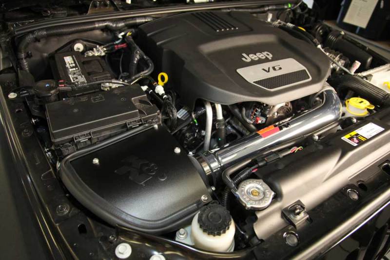 K&N 12-18 compatible with Jeep Wrangler V6-3.6L High Flow Performance Intake Kit (12-15 CARB Approved) 77-1566KP