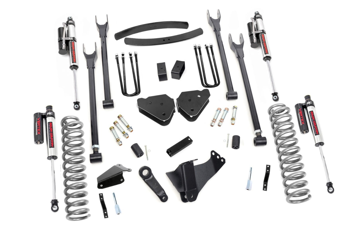 Rough Country 6 Inch Lift Kit Gas 4 Link No Ovlds Vertex Fits Ford F-250/F-350 Super Duty (05-07) 57850