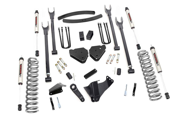 Rough Country 6 Inch Lift Kit Gas 4 Link Ovlds V2 Fits Ford F-250/F-350 Super Duty (05-07) 58170