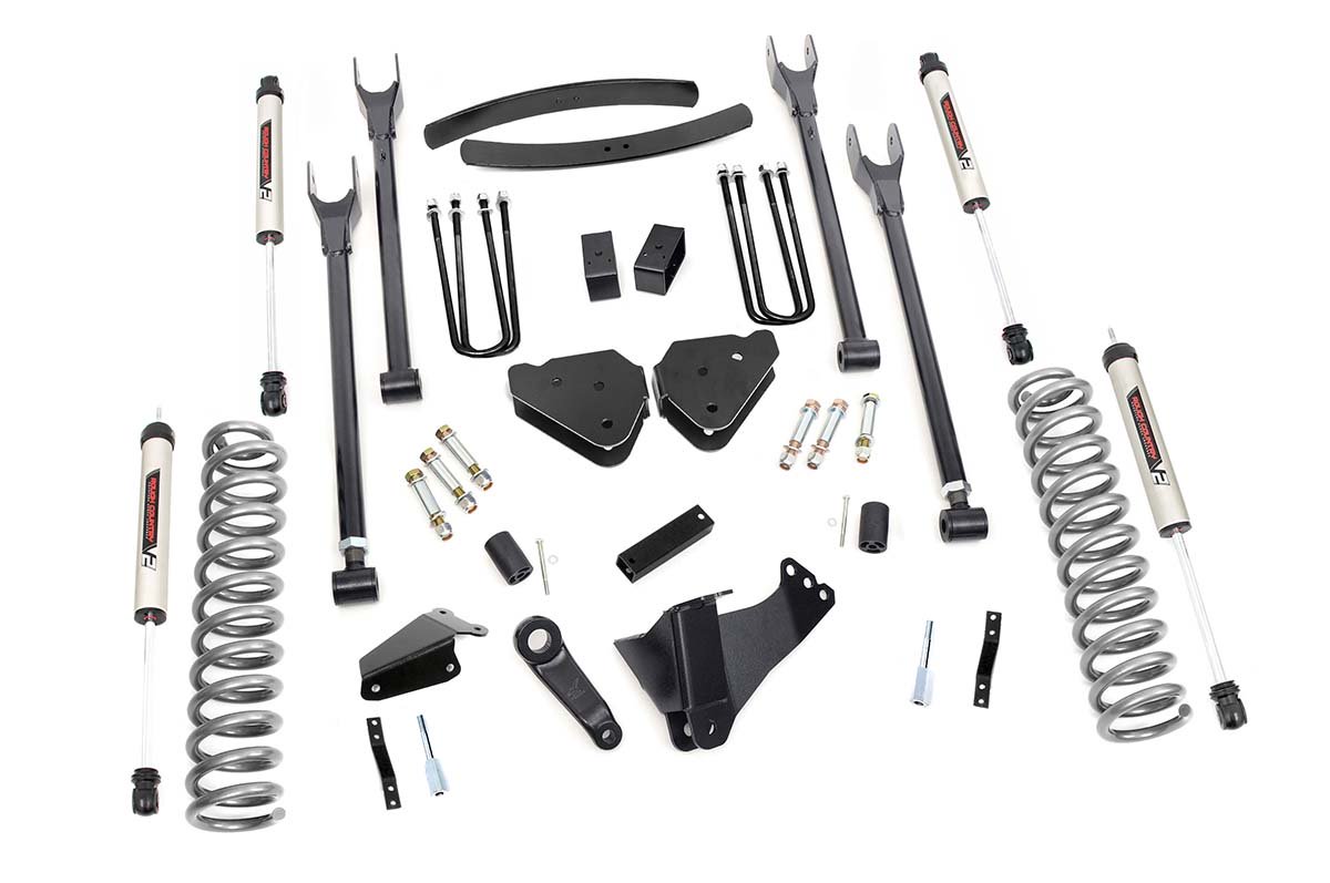 Rough Country 6 Inch Lift Kit Diesel 4 Link No Ovlds V2 Fits Ford F-250/F-350 Super Duty (05-07) 57970