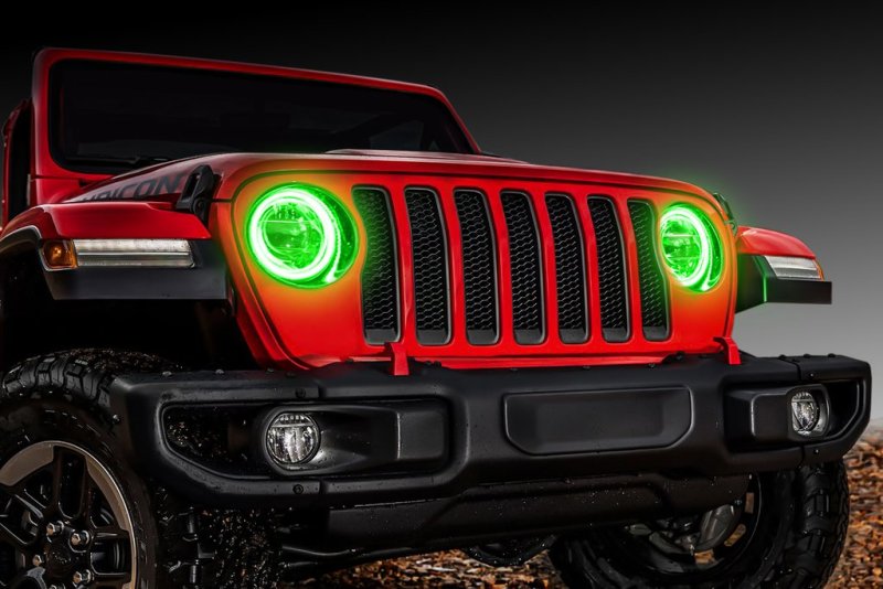 ORACLE Lighting compatible with Jeep Wrangler JL/Gladiator JT LED Surface Mount Headlight Halo Kit SEE WARRANTY 1214-004