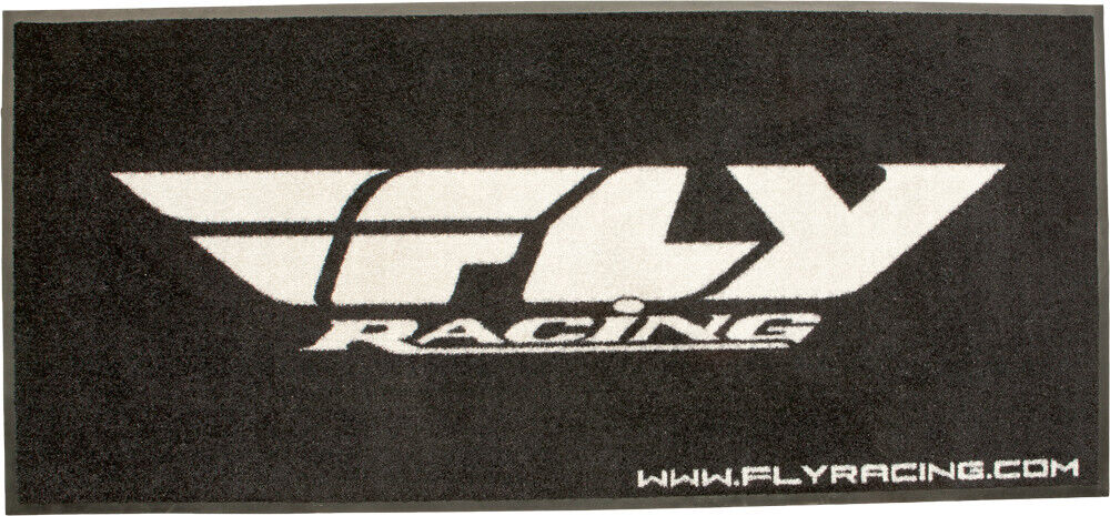 Fly Racing Floor Rug Black/White 73"X33" FLY RUG