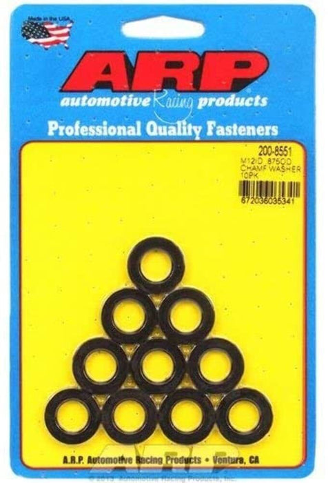 ARP M12 ID .875 OD Black Washers Pack of 10 200-8551