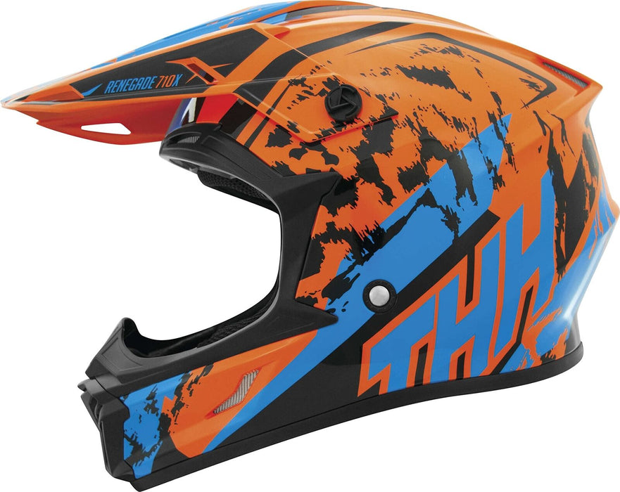 THH Helmets T710XR Renegade Orange/Blue Youth Small 646487