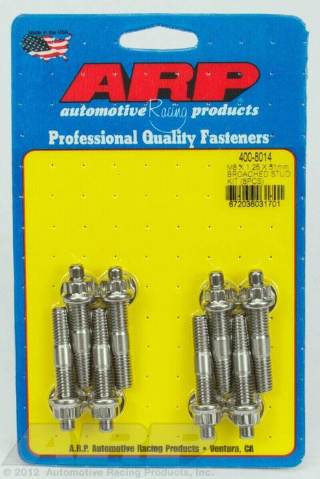 ARP Sport Compact M8 x 1.25 x 51mm Stainless Accessory Studs (8 pack) 400-8014