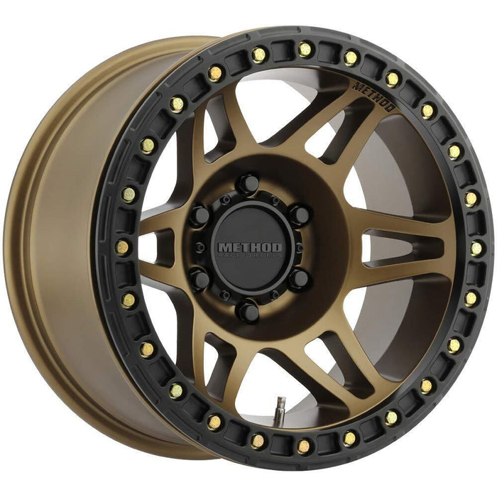 Method MR106 Beadlock 17x9 -44mm Offset 8x6.5 130.81mm CB Method Bronze w/BH-H36125 Wheel MR10679080944B