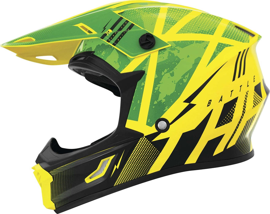 THH Helmets T710XR Battle Green/Black Youth Small 646469