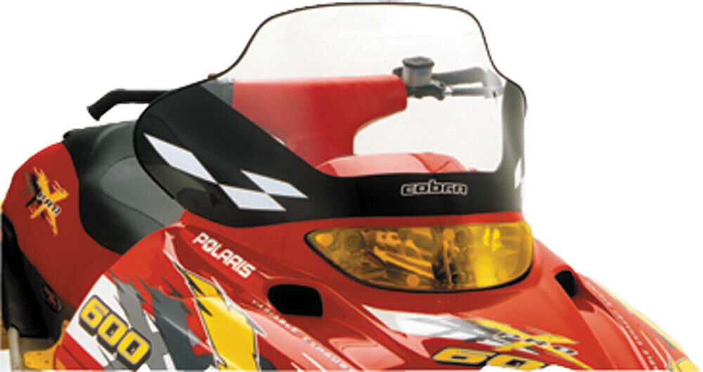 Powermadd Fits Cobra Windshield Edge Tall Clear Black/White Snowmobile 11540