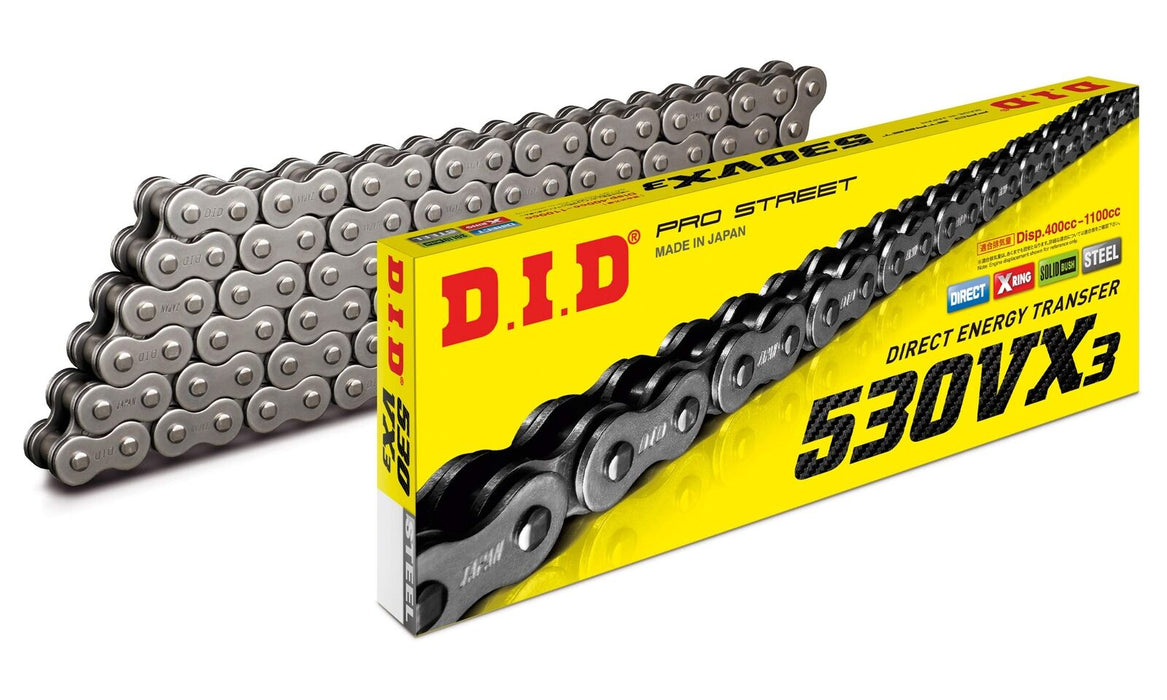 Did D.I.D Chain 530Vx3 Road & Off-Road X'Ring Chain Chain# 530Vx3 530VX3X110ZB