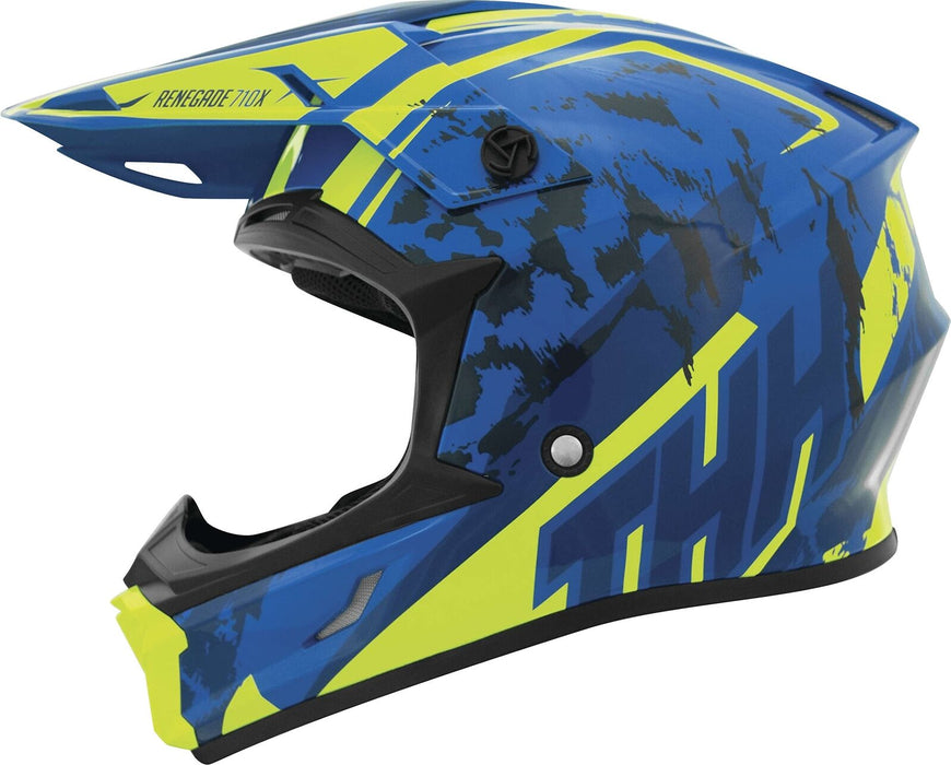 THH Helmets T710XR Renegade Blue/Yellow Large 646445