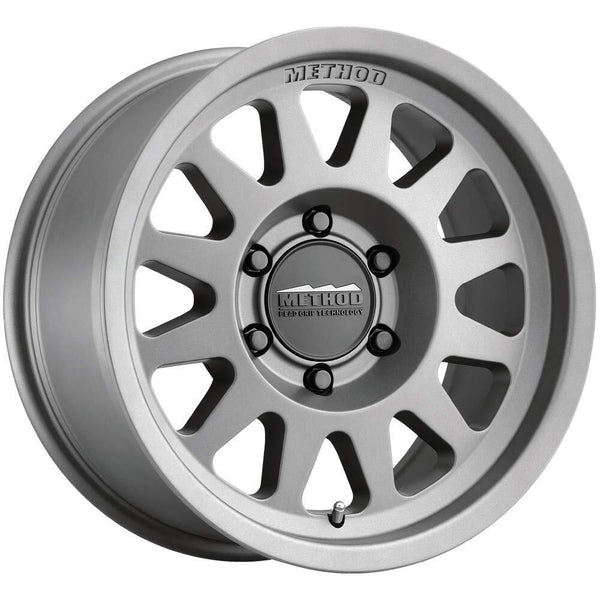 Method MR704 HD 17x9 18mm Offset 8x6.5 130.81mm CB Titanium Wheel MR70479080818H