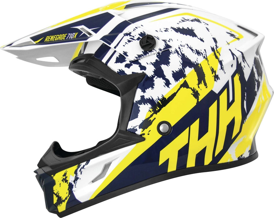 THH Helmets T710XR Renegade Yellow/Blue Medium 646426