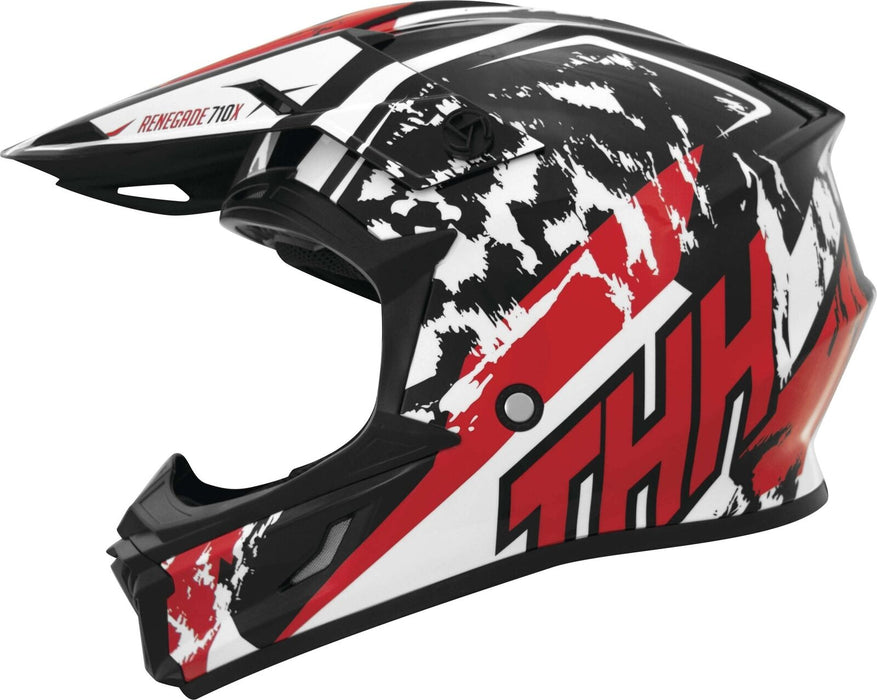 THH Helmets T710XR Renegade White/Red Youth Medium 646494